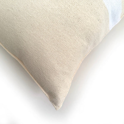 Woven Block Pillow Case - Natural with Natural