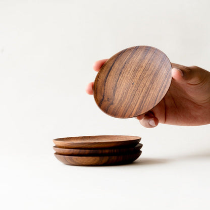 Teak Coasters - set of 4