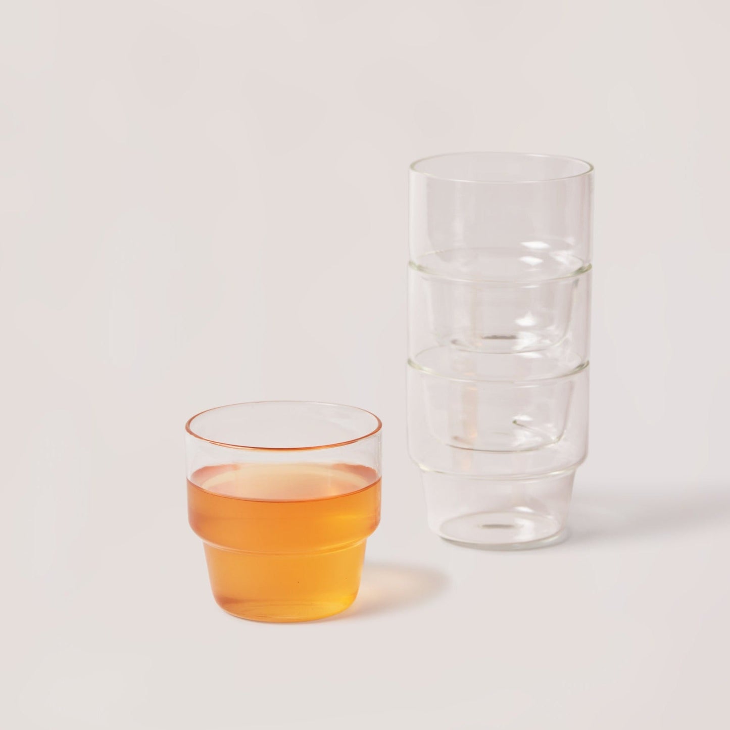 Stackable Glass Tumbler - set of 4