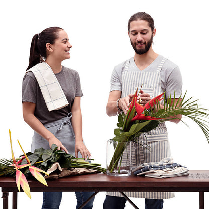 Striped Crossback Bib Apron